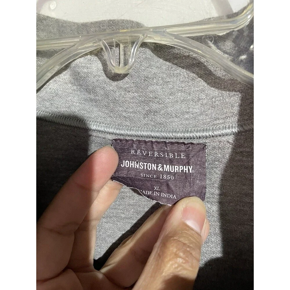 Johnston & Murphy Reversible Sweater XL Tan‎ Gray Outdoor Preppy Granpacore